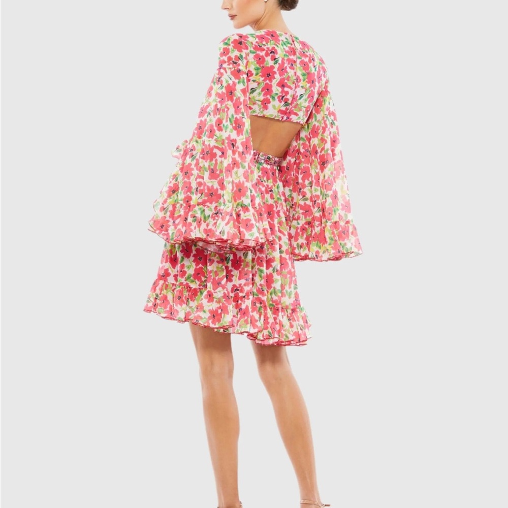 Mac Duggal Floral Cocktail Dress